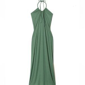 Adore Me Green Backless Halter Dress